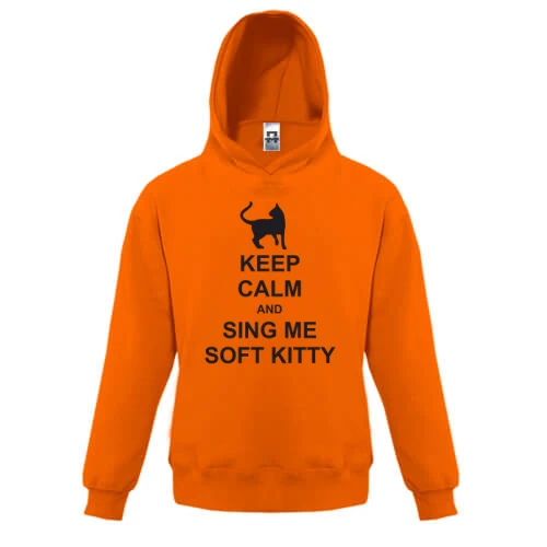 Детская толстовка Keep calm and song me Soft Kitty