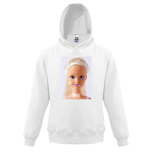 Детская толстовка, Белый, Bitch Barbie
