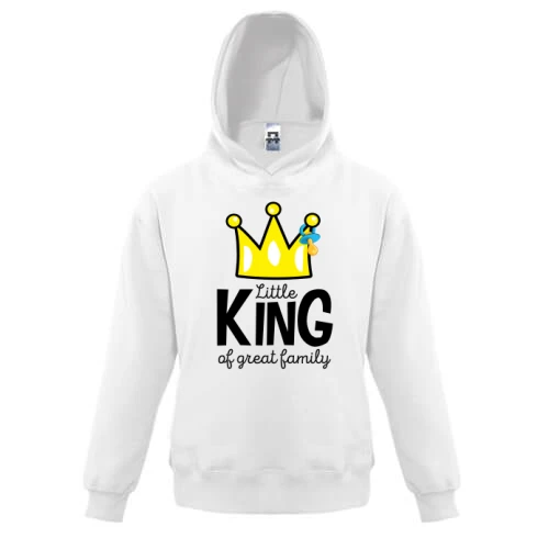 Детская толстовка Little king af great family