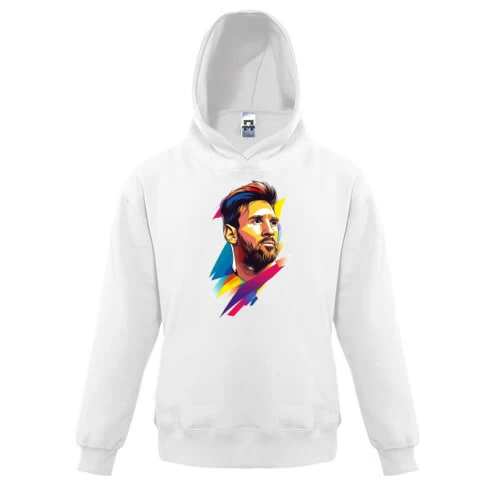 Детская толстовка, Белый, Messi ART