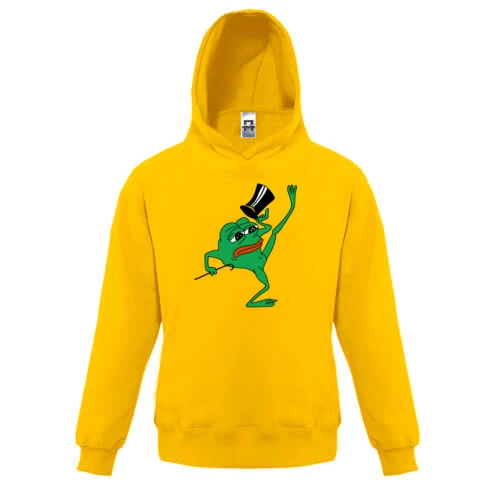 Детская толстовка, Желтый, pepe the frog