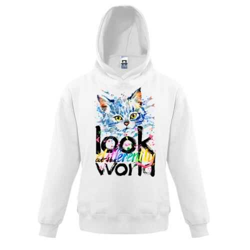 Дитяча толстовка з кошеням Look differently at the world