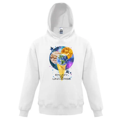 Дитяча толстовка з морозивом із планет «Enjoy the universe»