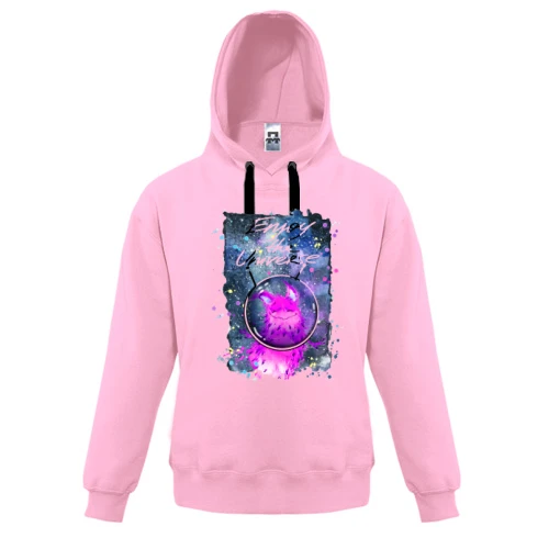Детская толстовка с розовым монстром "enjoy the universe"