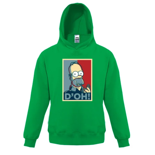 Дитяча толстовка, Червоний, з Гомером "D`oh!"