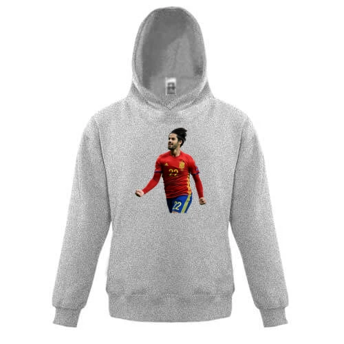 Детская толстовка, Белый, c Isco Spain national football team