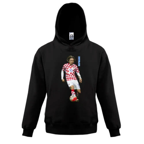 Дитяча толстовка, Чорний, з Luka Modrić