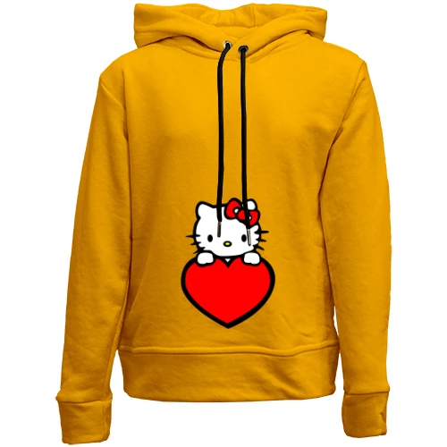 Детское худи без начеса Kitty с сердцем