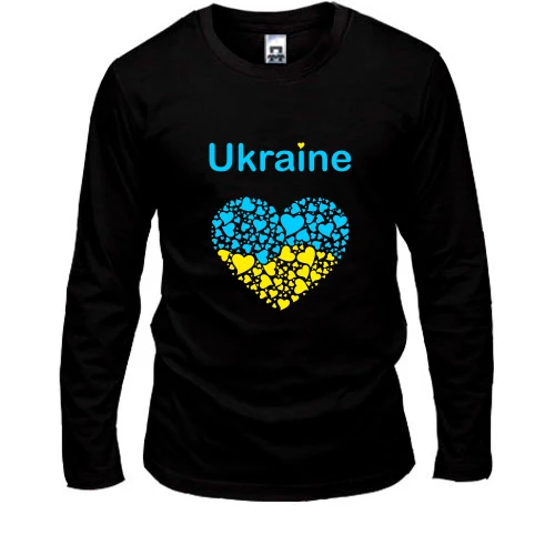 Мужской лонгслив Ukraine - сердце