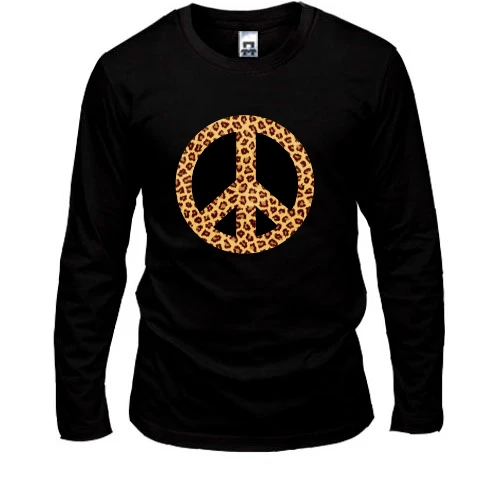 Мужской лонгслив peace (леопард)