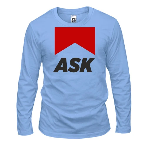 Чоловічий лонгслів з написом "ASK"