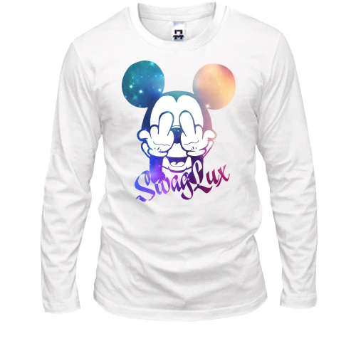 Мужской лонгслив, Белый, Swag Lux