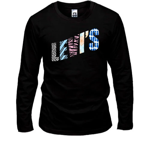 Чоловічий лонгслів з розмальованим логотипом Levis