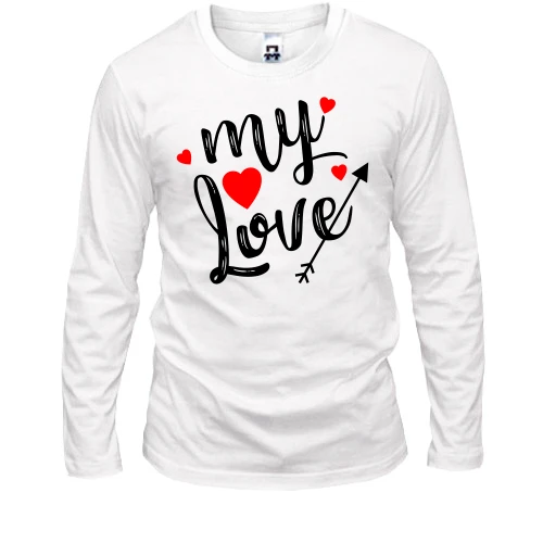 Мужской лонгслив с надписью My love