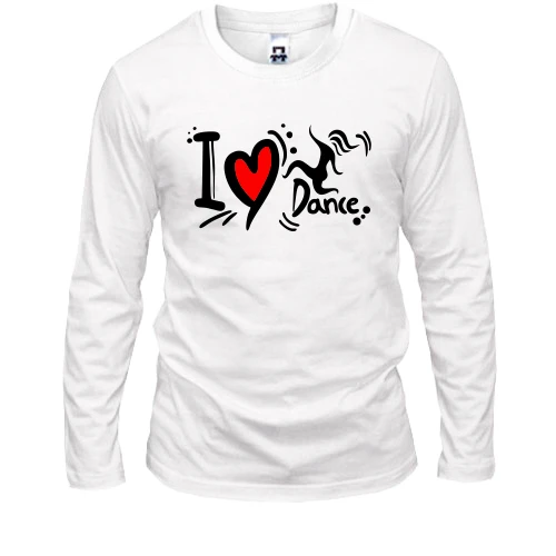 Мужской лонгслив i love dance