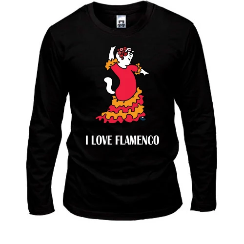 Чоловічий лонгслів, Чорний, i love flamenco