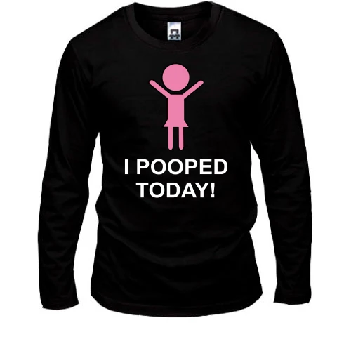 Мужской лонгслив i pooped today