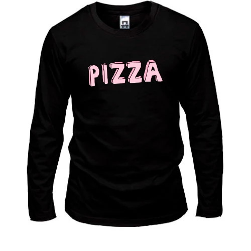 Мужской лонгслив с надписью "Pizza"