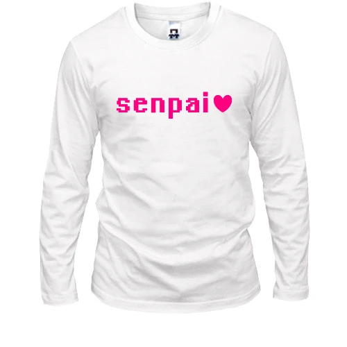 Мужской лонгслив с надписью "Senpai"