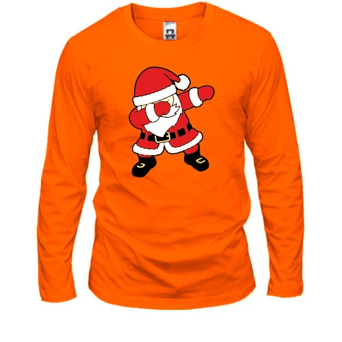 Мужской лонгслив, Красный, Santa Dab