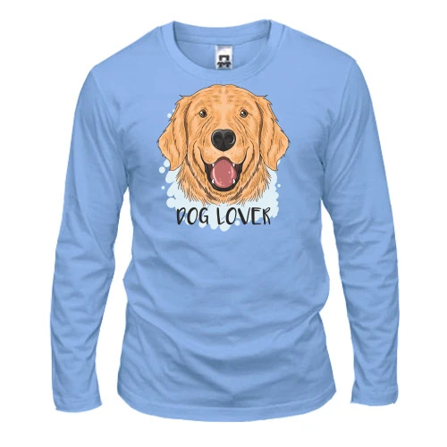 Чоловічий лонгслів з написом "Dog lover"