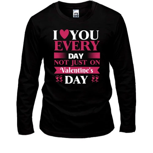 Мужской лонгслив I love you every day