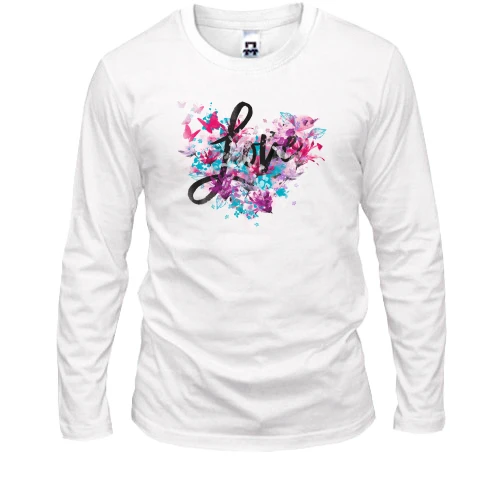 Мужской лонгслив Love Heart Любовь Сердце