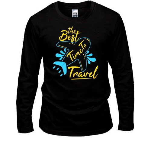 Мужской лонгслив Best time to travel