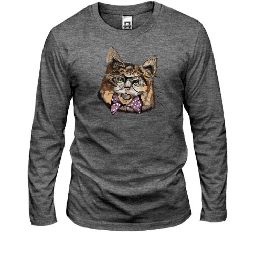 Чоловічий лонгслів Cat Hipster Mind
