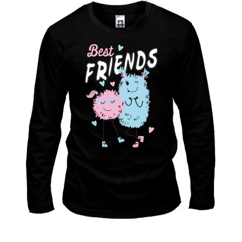 Мужской лонгслив Pink and Blue Best Friends