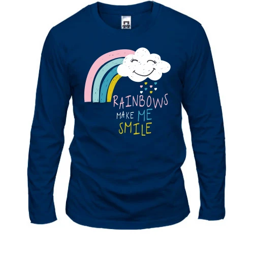 Мужской лонгслив Rainbows make me Smile