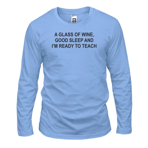Мужской лонгслив A glass of wine...