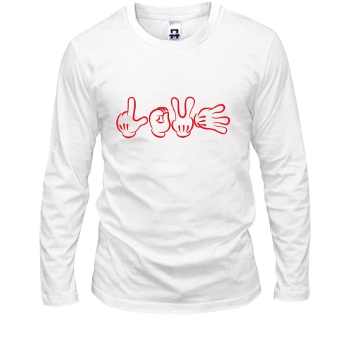 Мужской лонгслив Love из рук Микки