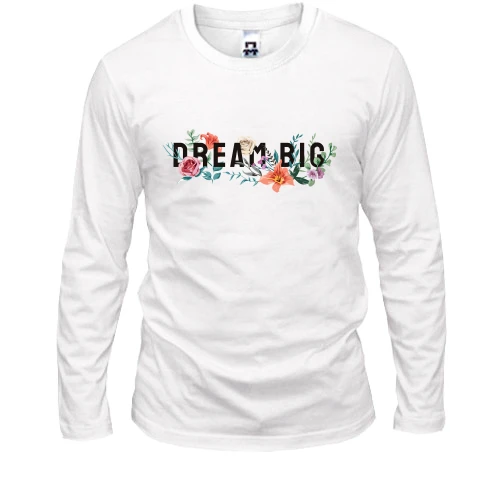 Мужской лонгслив Dream Big с розами и лилиями