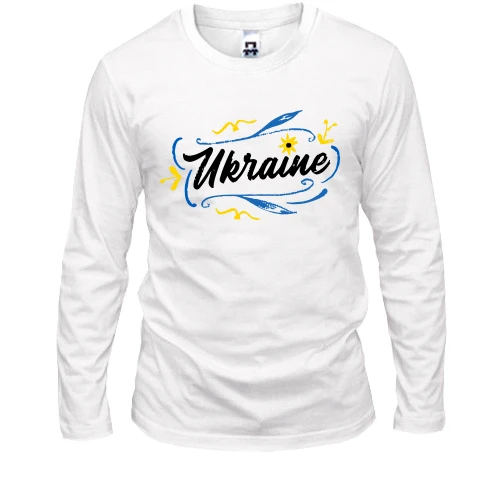 Мужской лонгслив с принтом "Ukraine"