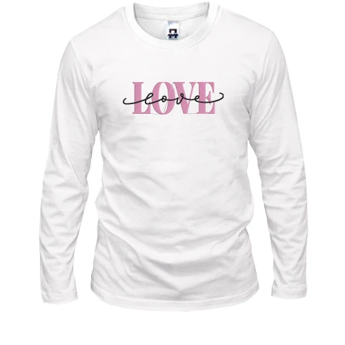 Чоловічий лонгслів з написом Love Love
