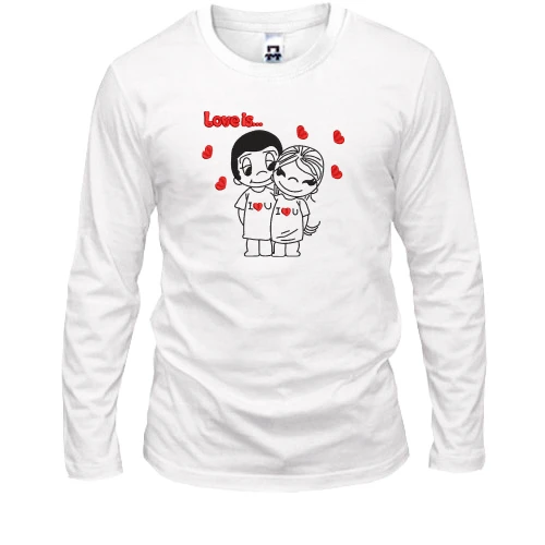 Чоловічий лонгслів з парою Love is...