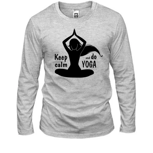 Чоловічий лонгслів Keep Calm an Do Yoga