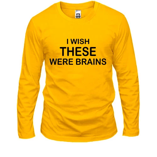 Мужской лонгслив I wish these were brains