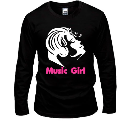 Мужской лонгслив Music Girl