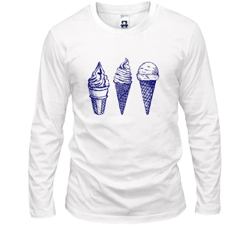 Мужской лонгслив Ice cream граффити