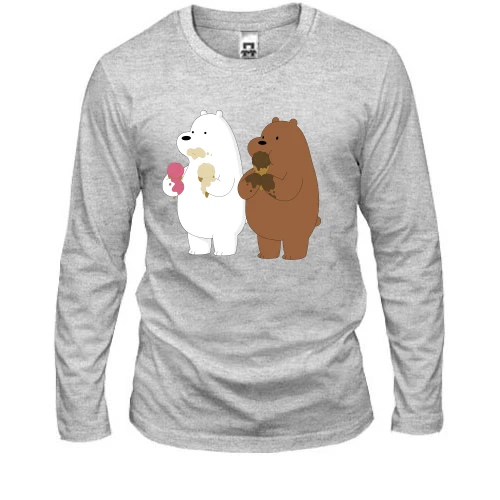 Мужской лонгслив bears love ice cream