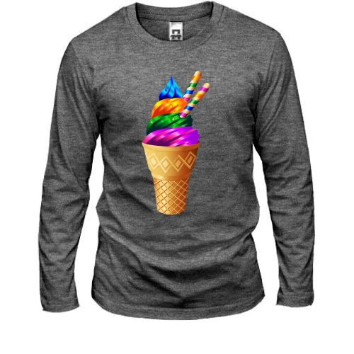 Мужской лонгслив Rainbow Ice Cream