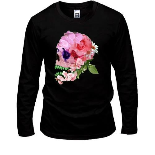 Мужской лонгслив Rose skull