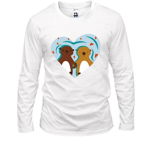 Мужской лонгслив Медвежата в сердце