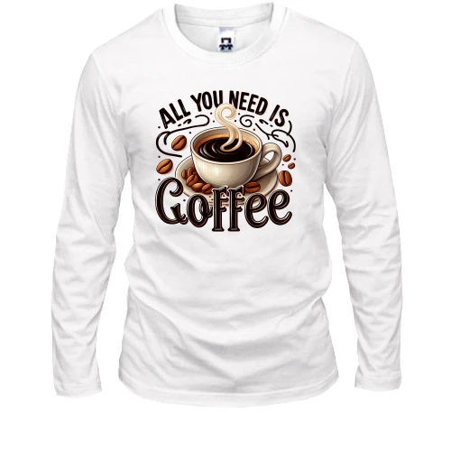 Мужской лонгслив All You need is Coffee