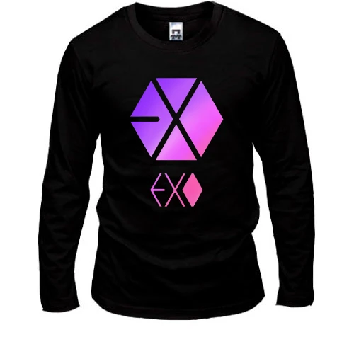 Чоловічий лонгслів EXO (рожевий логотип)