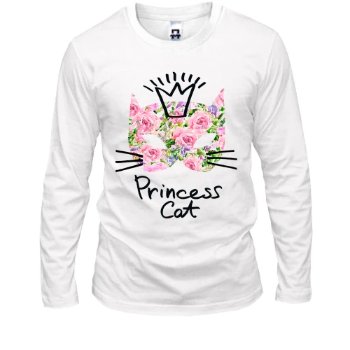 Мужской лонгслив Princess cat (из цветов)