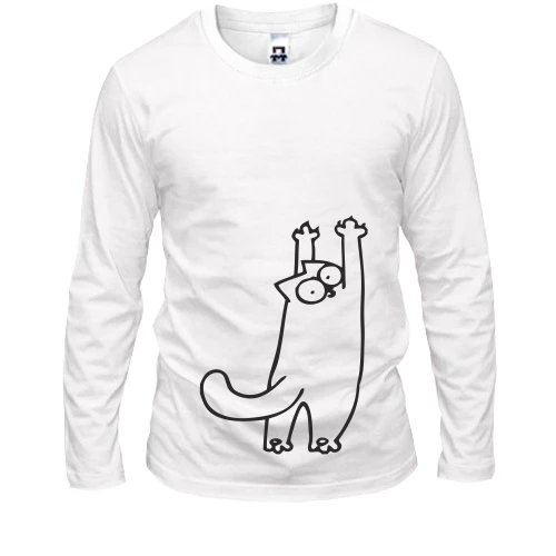 Мужской лонгслив Simon's cat царапается