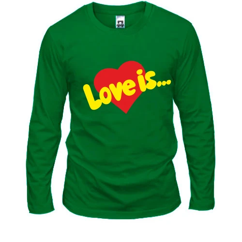 Мужской лонгслив Love is ... (2)